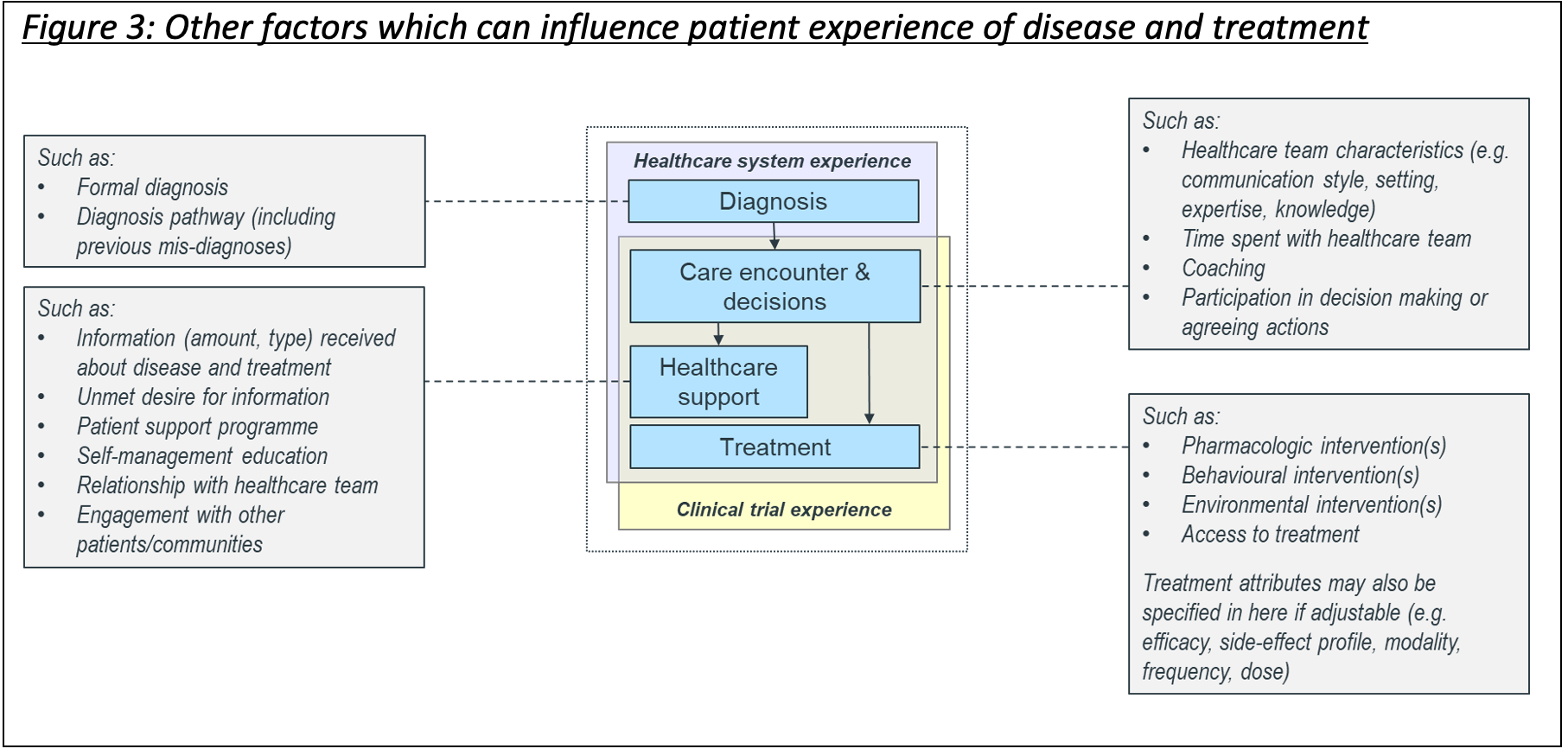 Figure 3: Other factors which can influence patient experience of disease and treatment